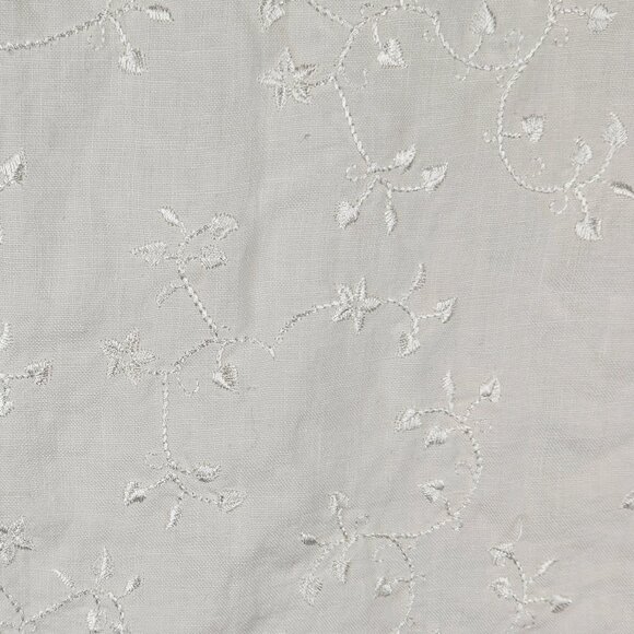 Talbots 100% Irish Linen Floral Embroidered Tank Top sz MP - Picture 6 of 8